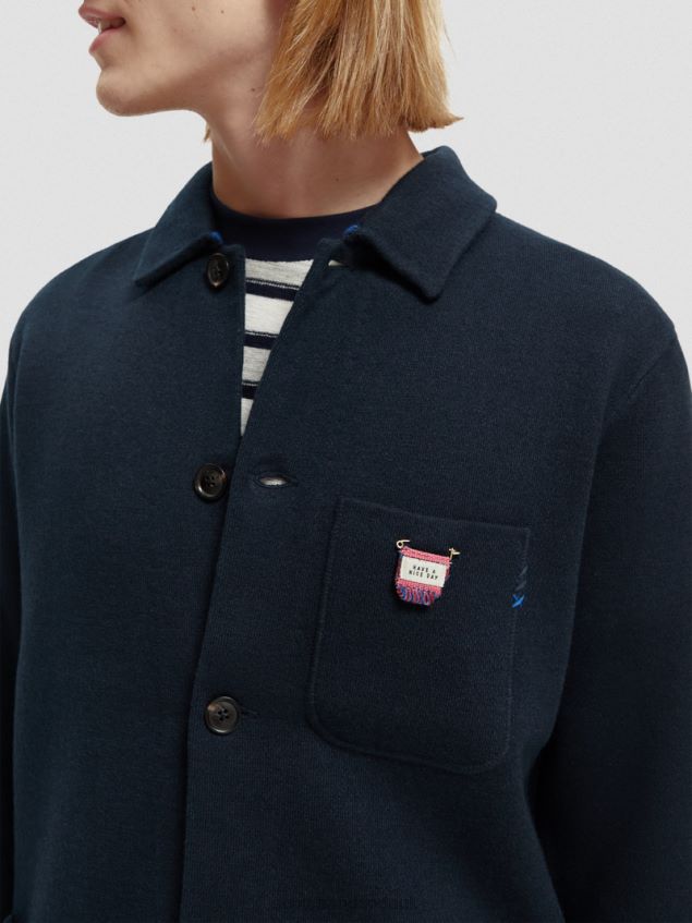 Scotch & Soda Men Knitted Cardigan LP48HB628 Clothing Night