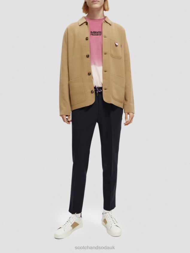 Scotch & Soda Men Knitted Cardigan LP48HB629 Clothing Sand