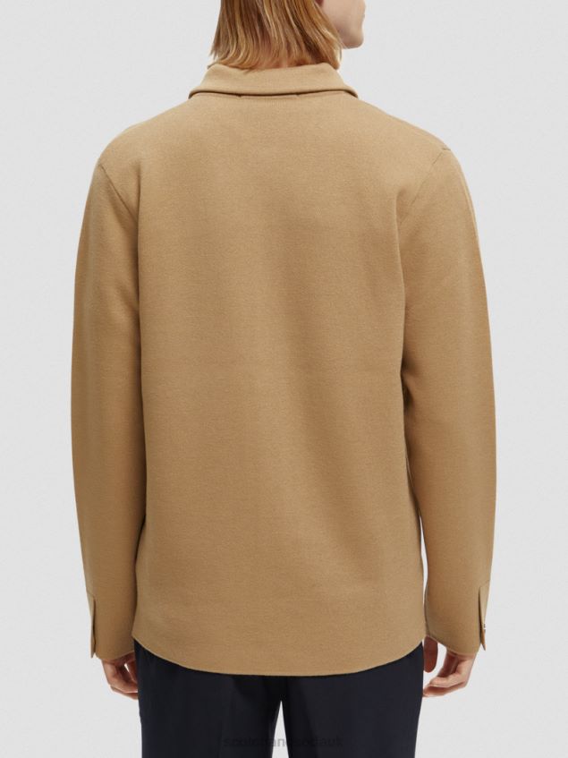 Scotch & Soda Men Knitted Cardigan LP48HB629 Clothing Sand