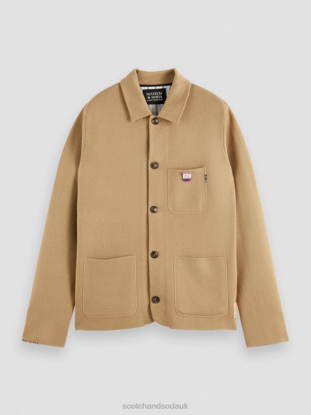 Scotch & Soda Men Knitted Cardigan LP48HB629 Clothing Sand