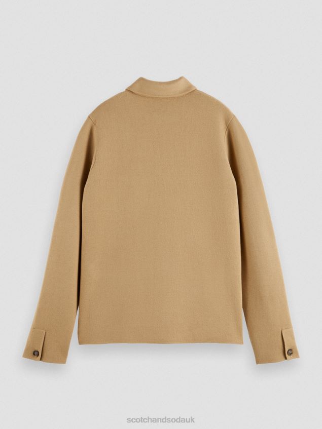 Scotch & Soda Men Knitted Cardigan LP48HB629 Clothing Sand