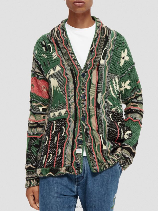 Scotch & Soda Men Knitted Cardigan LP48HB631 Clothing Combo A