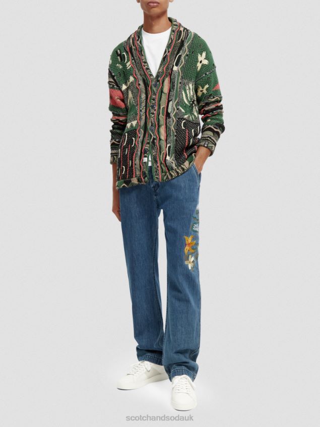 Scotch & Soda Men Knitted Cardigan LP48HB631 Clothing Combo A