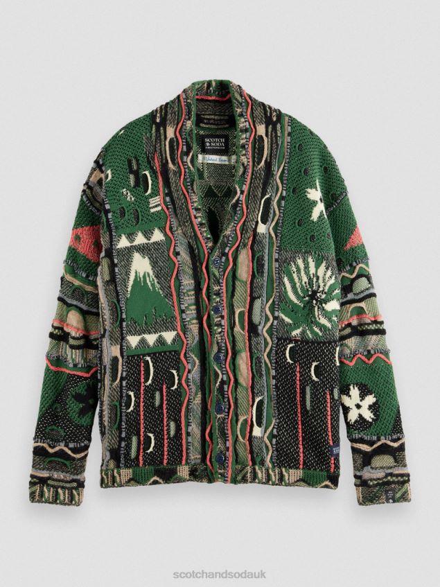 Scotch & Soda Men Knitted Cardigan LP48HB631 Clothing Combo A