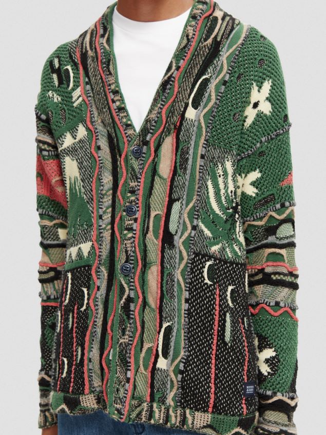 Scotch & Soda Men Knitted Cardigan LP48HB631 Clothing Combo A