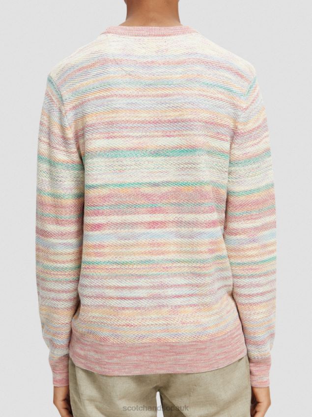 Scotch & Soda Men Knitted Striped Sweater LP48HB634 Clothing Combo A