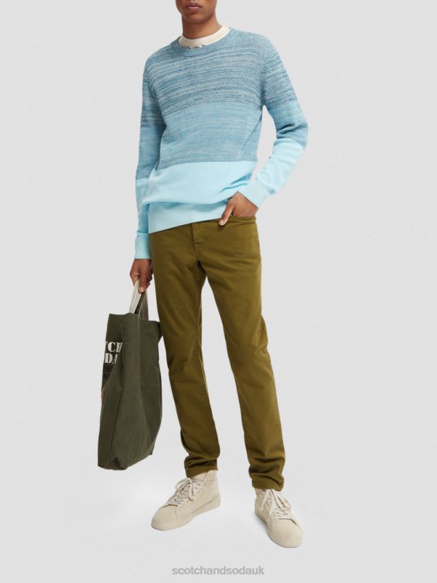 Scotch & Soda Men Striped Structure-Knit Organic Sweater LP48HB656 Clothing Combo B