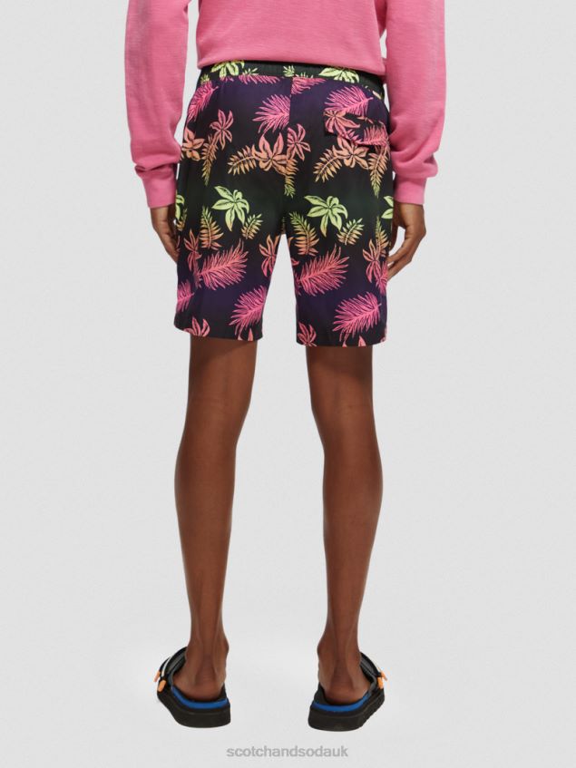 Scotch & Soda Men Long-Length Printed Swim Short LP48HB677 Clothing Gradient Leaf Aop