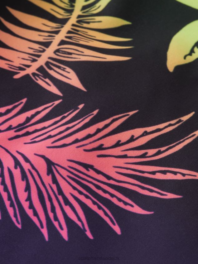 Scotch & Soda Men Long-Length Printed Swim Short LP48HB677 Clothing Gradient Leaf Aop