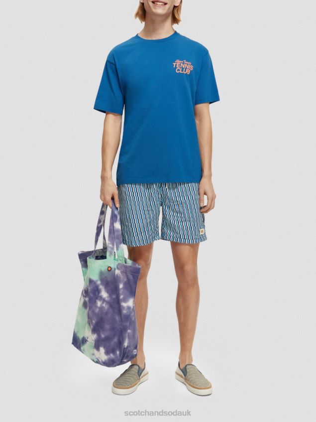 Scotch & Soda Men Mid-Length Printed Swim Short LP48HB666 Clothing Riviera Abstract Aop