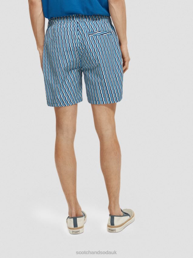 Scotch & Soda Men Mid-Length Printed Swim Short LP48HB666 Clothing Riviera Abstract Aop