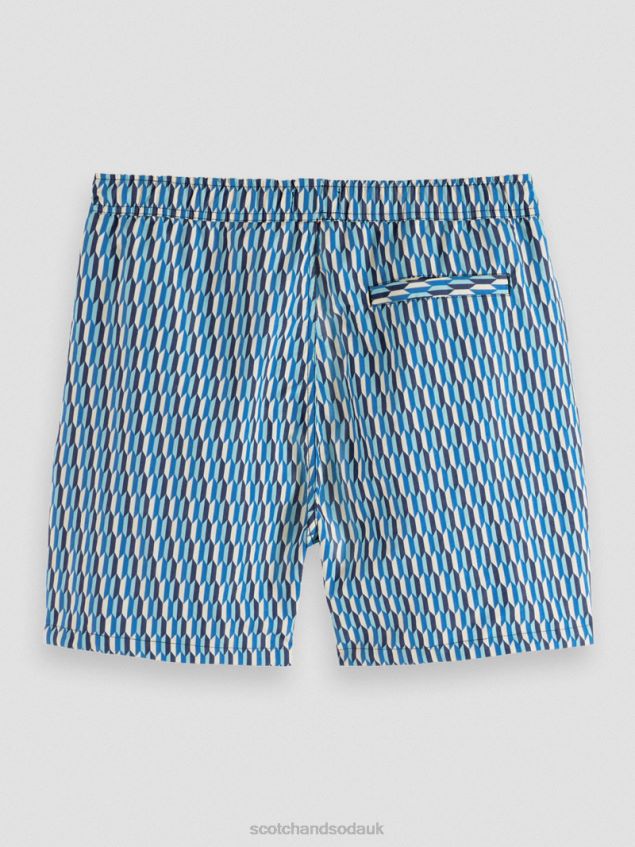 Scotch & Soda Men Mid-Length Printed Swim Short LP48HB666 Clothing Riviera Abstract Aop