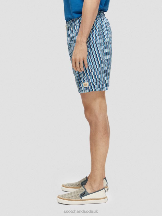 Scotch & Soda Men Mid-Length Printed Swim Short LP48HB666 Clothing Riviera Abstract Aop