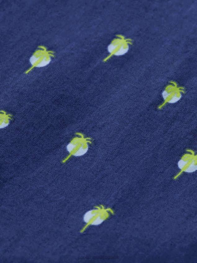 Scotch & Soda Men Mid-Length Printed Swim Short LP48HB667 Clothing Navy Palmdots Aop