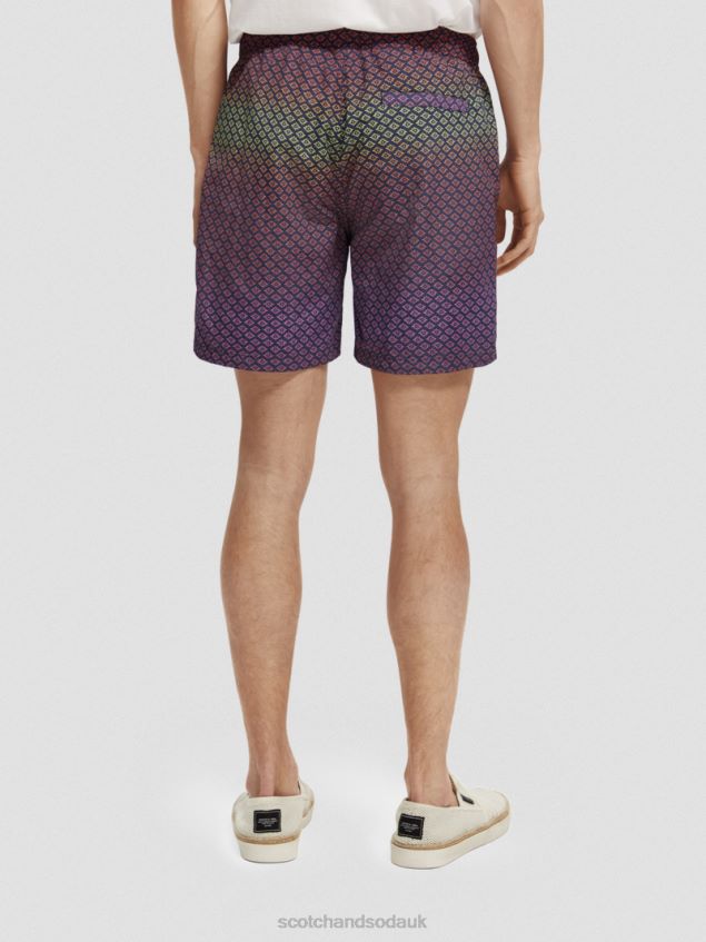 Scotch & Soda Men Mid-Length Printed Swim Short LP48HB668 Clothing Gradient Roset Aop