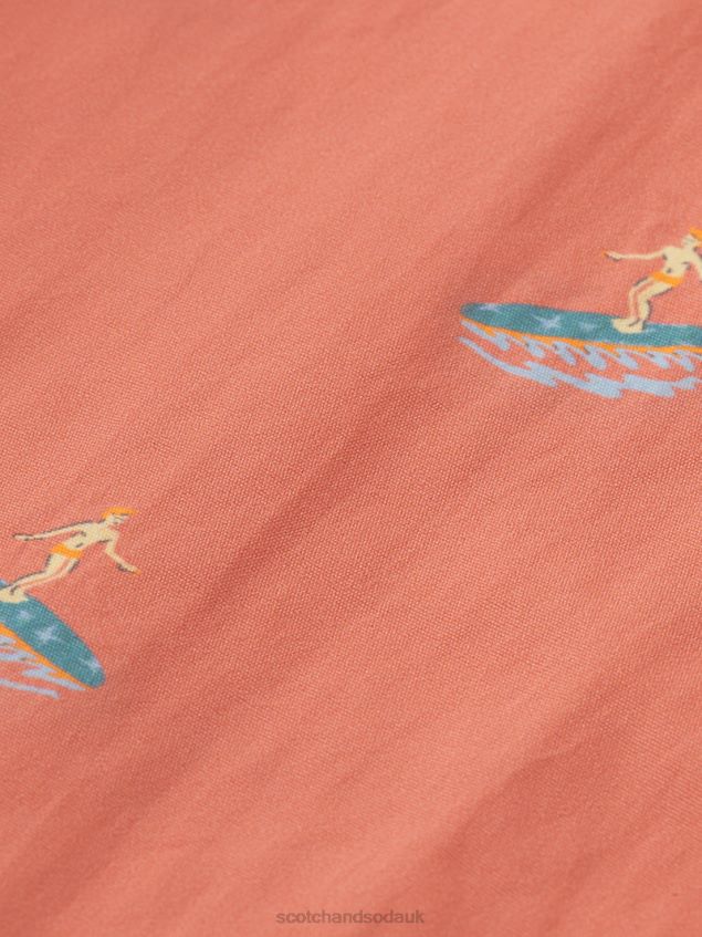 Scotch & Soda Men Mid-Length Printed Swim Short LP48HB670 Clothing Flamingo Surfer Aop