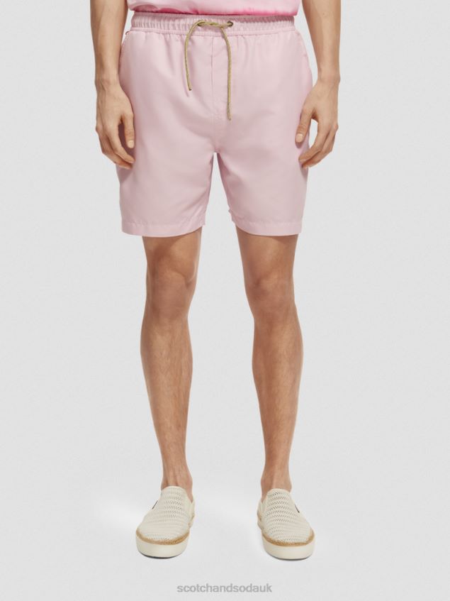Scotch & Soda Men Mid-Length Swim Shorts LP48HB663 Clothing Stone Pink