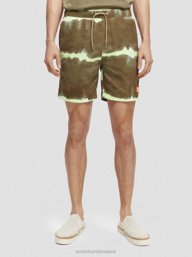 Scotch & Soda Men Printed Tie-Dye Mid-Length Swim Shorts LP48HB688 Clothing Army Tie Dye