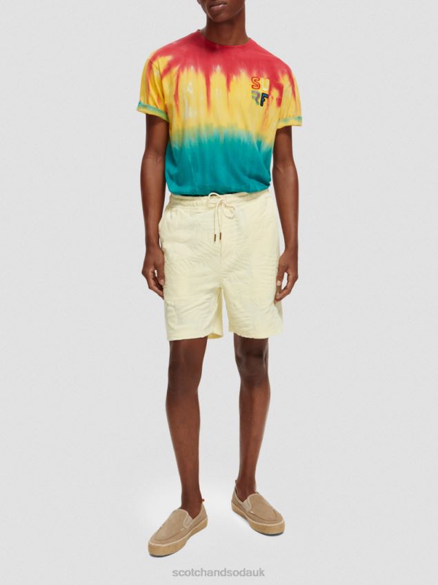 Scotch & Soda Men Embroidered Artwork Tie-Dye T-Shirt LP48HB441 Clothing Multicolour Tie Dye