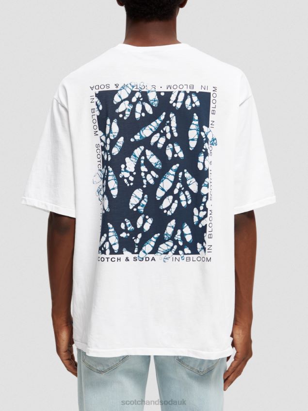 Scotch & Soda Men Loose Fit Artwork T-Shirt LP48HB373 Clothing White