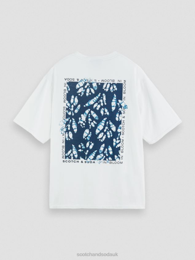 Scotch & Soda Men Loose Fit Artwork T-Shirt LP48HB373 Clothing White