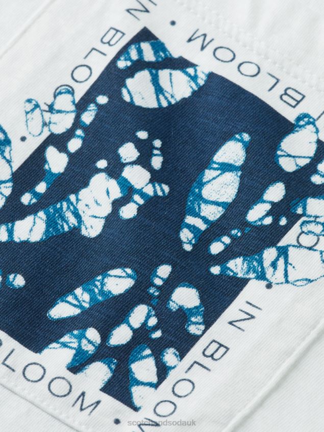 Scotch & Soda Men Loose Fit Artwork T-Shirt LP48HB373 Clothing White