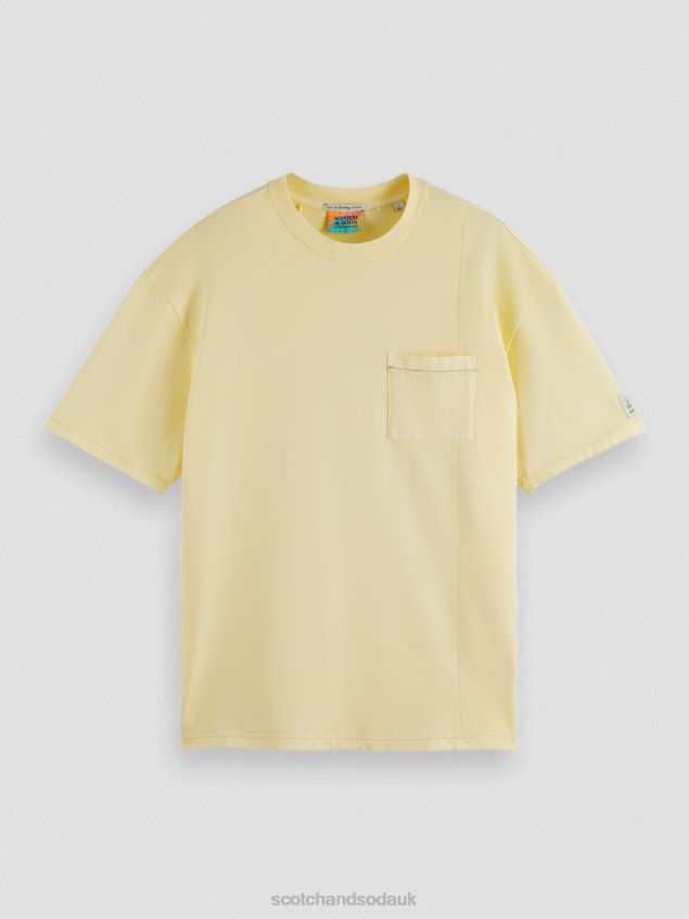 Scotch & Soda Men Loose Fit Garment-Dyed Pocketed T-Shirt LP48HB407 Clothing Banana