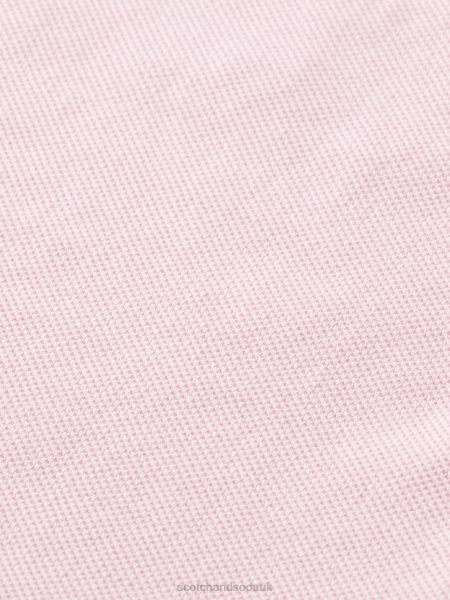 Scotch & Soda Men Loose Fit Garment-Dyed Pocketed T-Shirt LP48HB408 Clothing Stone Pink