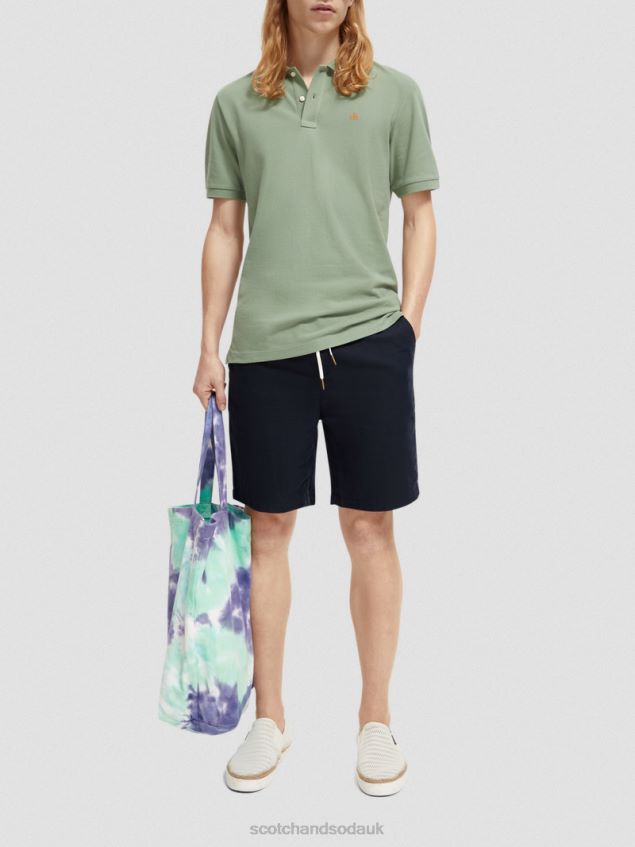 Scotch & Soda Men Organic Cotton Pique Polo LP48HB464 Clothing Army