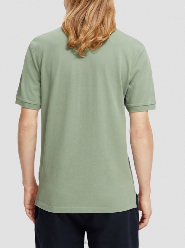 Scotch & Soda Men Organic Cotton Pique Polo LP48HB464 Clothing Army