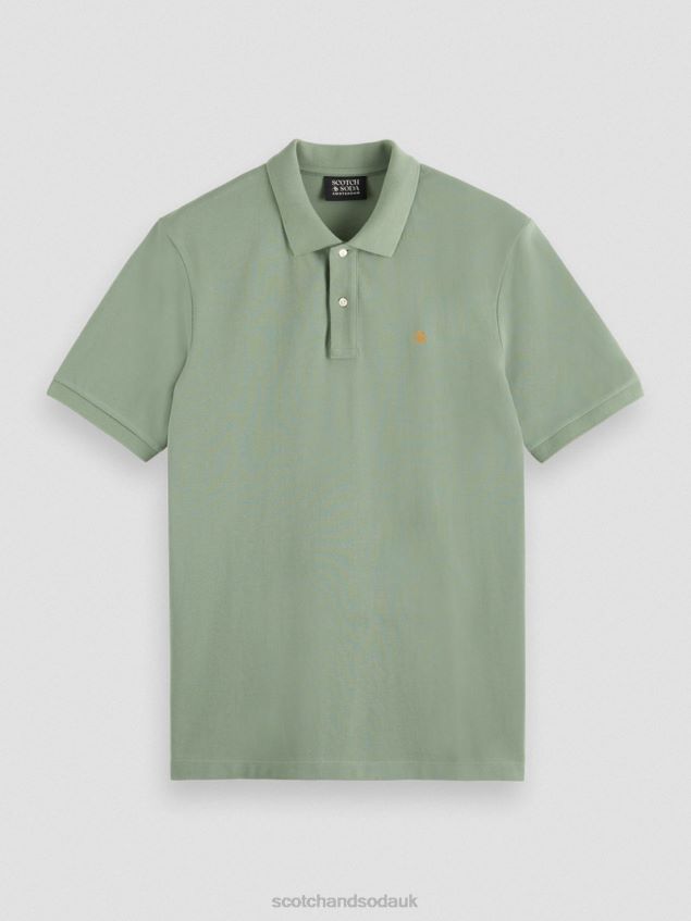 Scotch & Soda Men Organic Cotton Pique Polo LP48HB464 Clothing Army