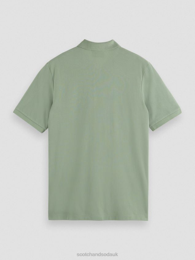 Scotch & Soda Men Organic Cotton Pique Polo LP48HB464 Clothing Army