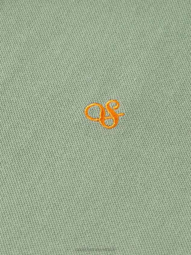 Scotch & Soda Men Organic Cotton Pique Polo LP48HB464 Clothing Army