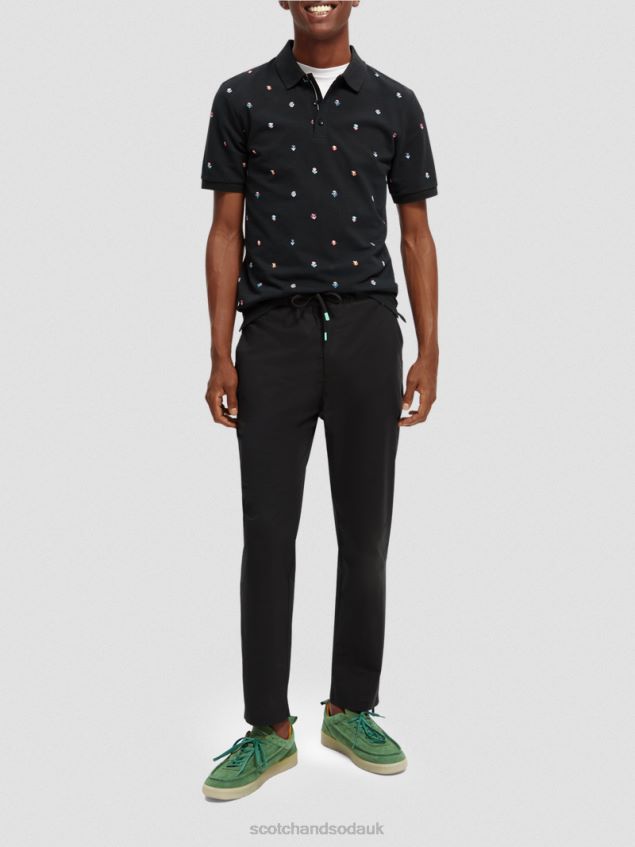 Scotch & Soda Men Organic Cotton Printed Pique Polo LP48HB399 Clothing Combo B