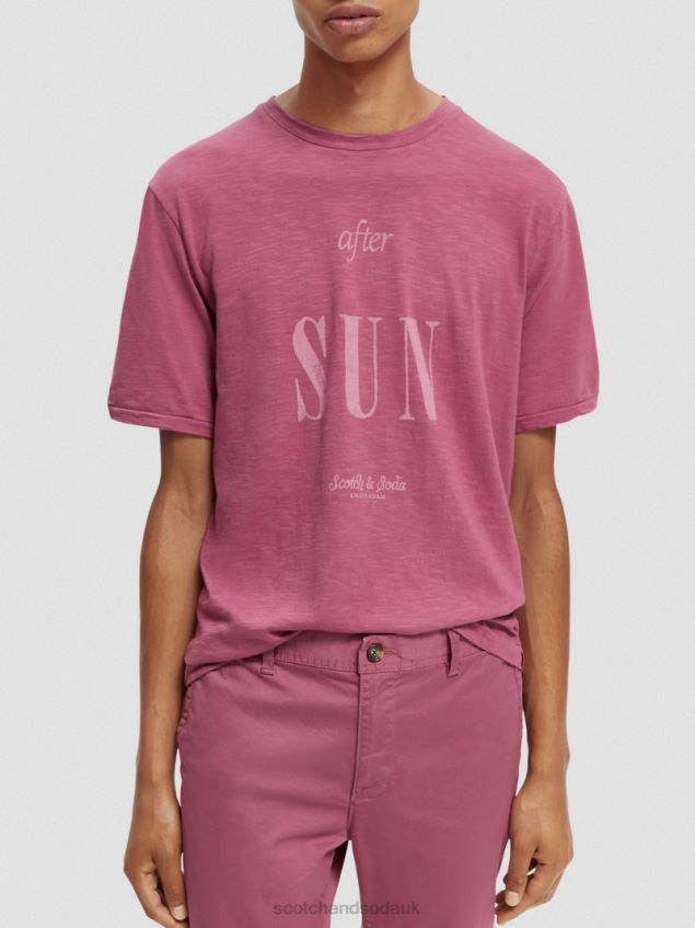 Scotch & Soda Men Organic Jersey Artwork T-Shirt LP48HB367 Clothing Dahlia