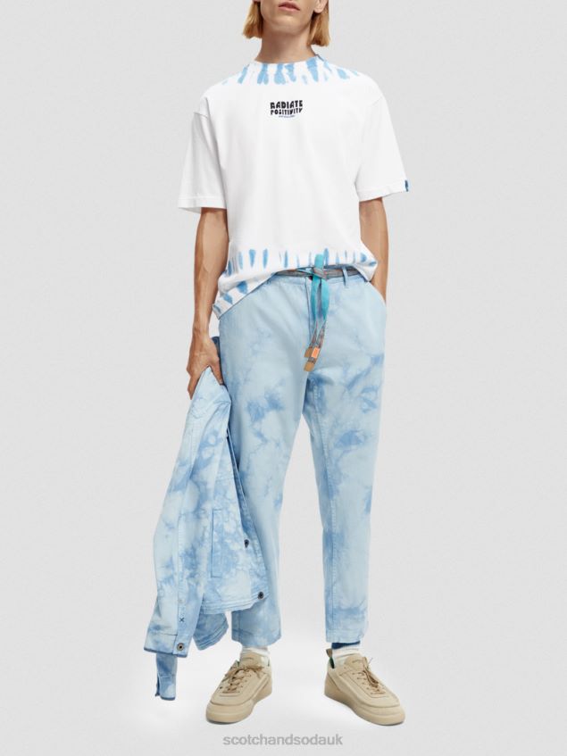 Scotch & Soda Men Organic Tie-Dye Artwork T-Shirt LP48HB404 Clothing Combo B