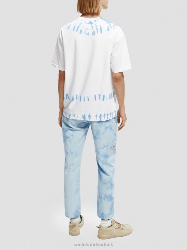 Scotch & Soda Men Organic Tie-Dye Artwork T-Shirt LP48HB404 Clothing Combo B