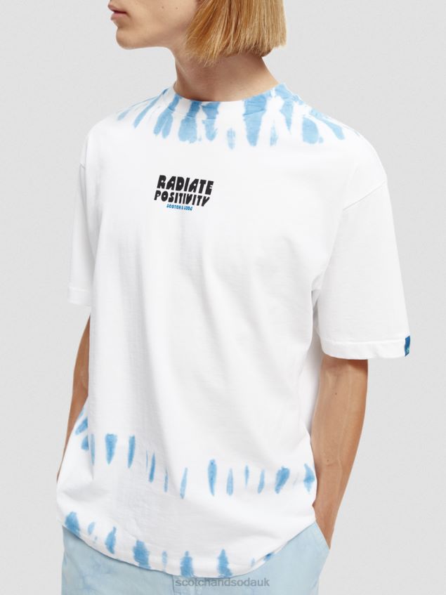 Scotch & Soda Men Organic Tie-Dye Artwork T-Shirt LP48HB404 Clothing Combo B