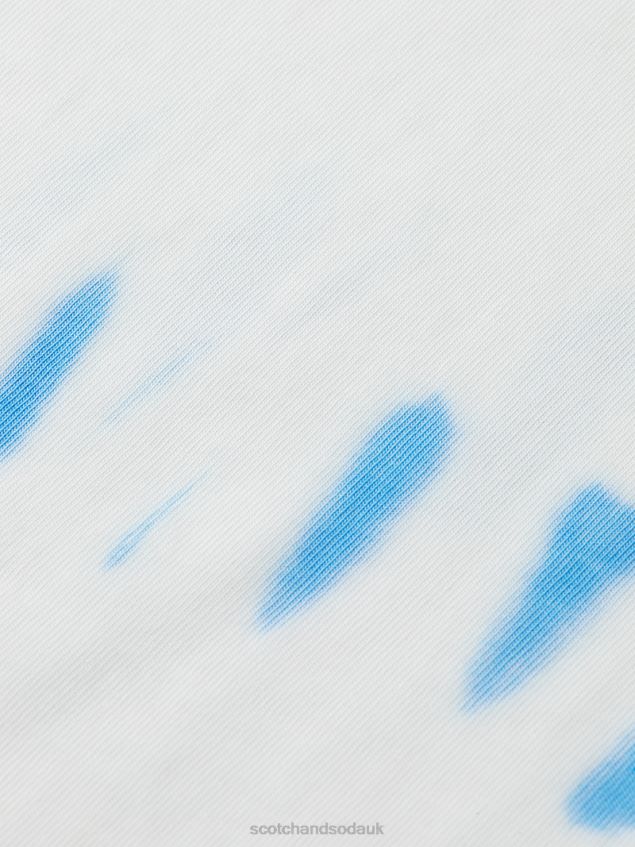 Scotch & Soda Men Organic Tie-Dye Artwork T-Shirt LP48HB404 Clothing Combo B