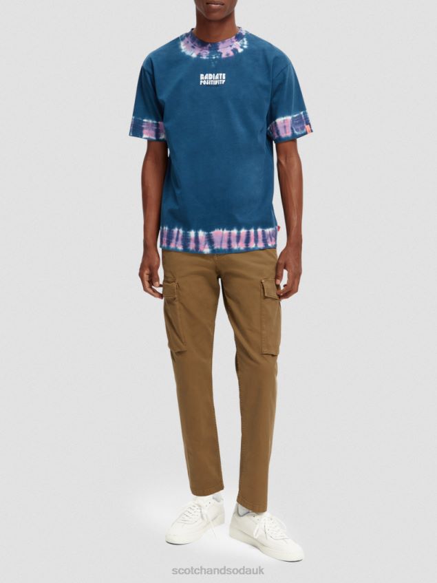 Scotch & Soda Men Organic Tie-Dye Artwork T-Shirt LP48HB405 Clothing Combo D