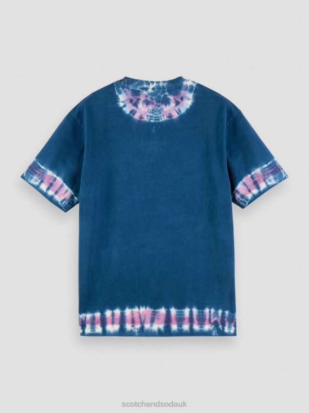 Scotch & Soda Men Organic Tie-Dye Artwork T-Shirt LP48HB405 Clothing Combo D