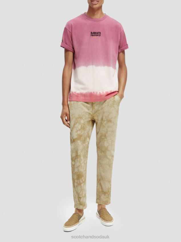 Scotch & Soda Men Organic Tie-Dye Artwork T-Shirt LP48HB406 Clothing Combo A