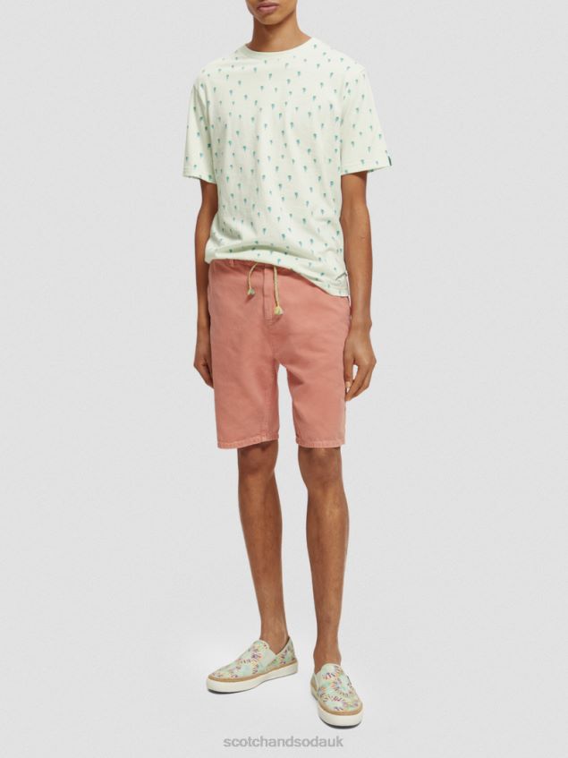 Scotch & Soda Men Printed Regular Fit T-Shirt LP48HB437 Clothing Mint