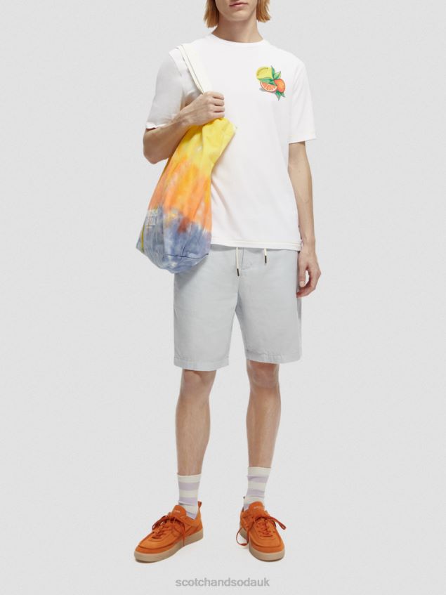 Scotch & Soda Men Regular Fit Artwork T-Shirt LP48HB435 Clothing White