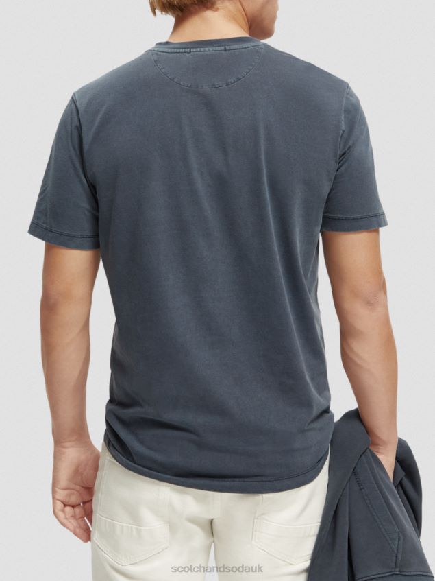 Scotch & Soda Men Regular Fit Garment-Dyed T-Shirt LP48HB427 Clothing Navy