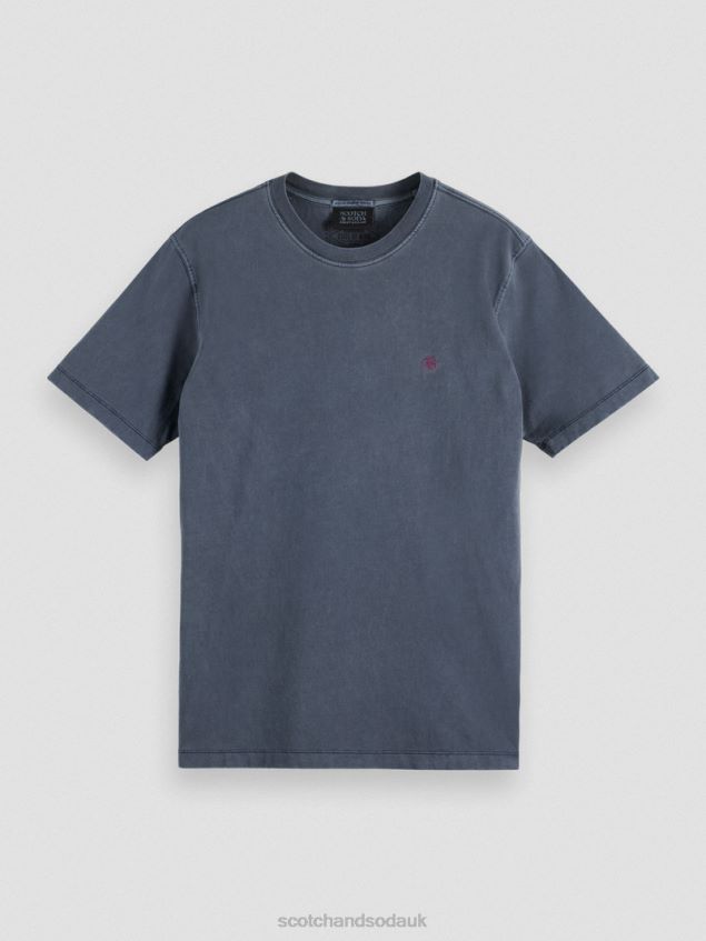 Scotch & Soda Men Regular Fit Garment-Dyed T-Shirt LP48HB427 Clothing Navy