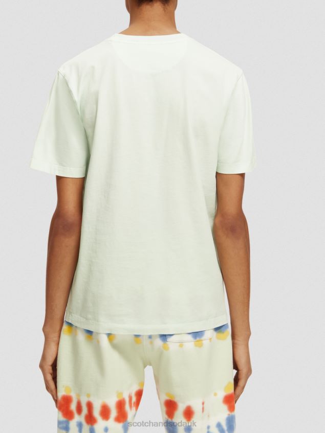 Scotch & Soda Men Regular Fit Garment-Dyed T-Shirt LP48HB433 Clothing Mint