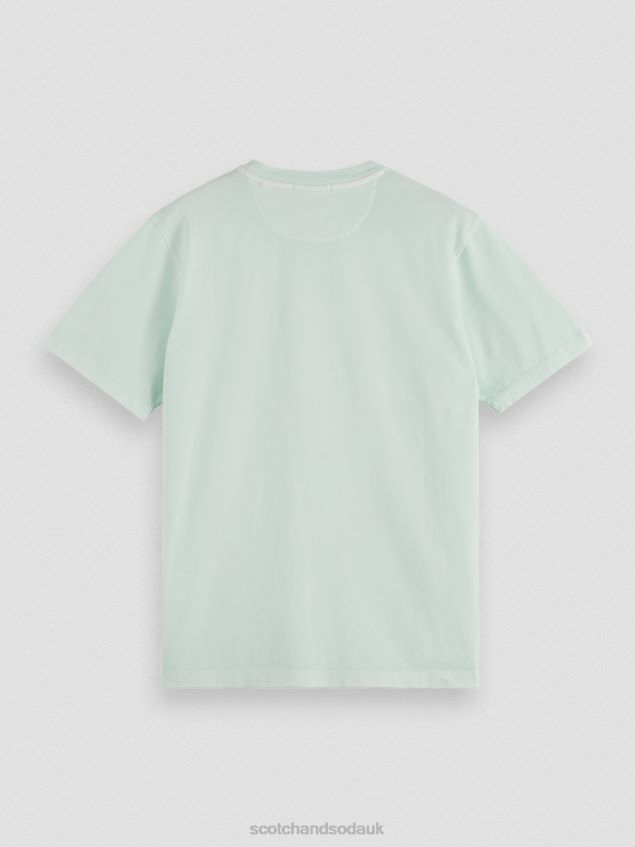 Scotch & Soda Men Regular Fit Garment-Dyed T-Shirt LP48HB433 Clothing Mint