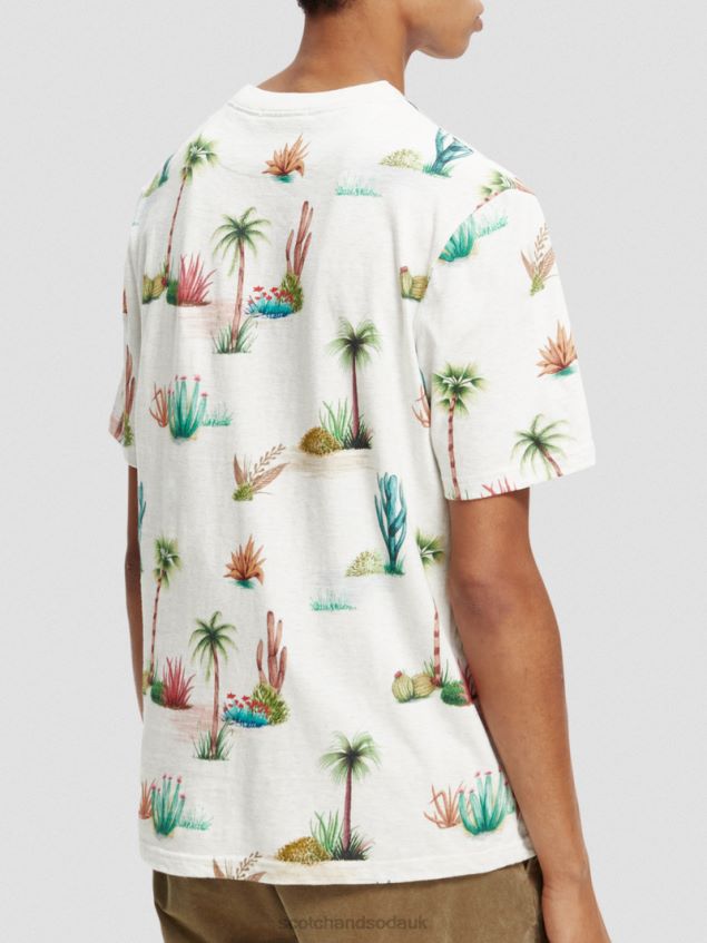 Scotch & Soda Men Regular Fit Printed Organic T-Shirt LP48HB363 Clothing Combo E