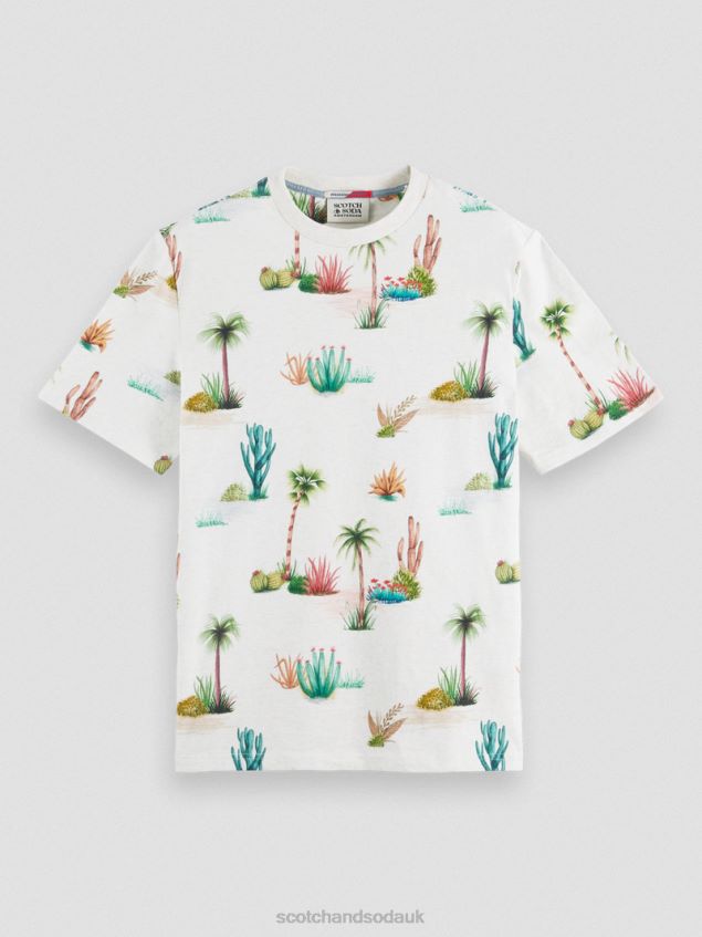 Scotch & Soda Men Regular Fit Printed Organic T-Shirt LP48HB363 Clothing Combo E